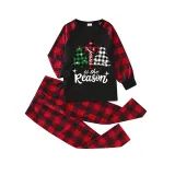 Christmas Matching Family Pajamas Jesus Is The Reason Christmas Trees Black Pajamas Set