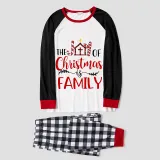 Christmas Matching Family Pajamas The Joy Of Christmas Is Family Black And White Pajamas Set