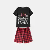 Christmas Matching Family Pajamas The Joy Of Christmas Is Family Black Pajamas Set