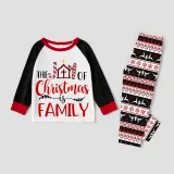 Christmas Matching Family Pajamas The Joy Of Christmas Is Family Seamless Reindeer White Pajamas Set