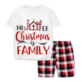 Christmas Matching Family Pajamas The Joy Of Christmas Is Family White Pajamas Set