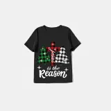 Christmas Matching Family Pajamas Jesus Is The Reason Christmas Trees Black Pajamas Set