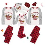 Christmas Matching Family Pajamas Dachshund Through The Snow Gray Pajamas Set