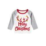 Christmas Matching Family Pajamas Deer Antler Gray Pajamas Set