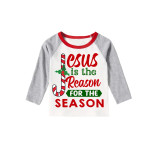 Christmas Matching Family Pajamas Jesus Is The Reason For The Season Gray Pajamas Set