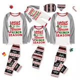 Christmas Matching Family Pajamas Jesus Is The Reason For The Season Gray Pajamas Set