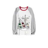 Christmas Matching Family Pajamas Christmas Three Snowmen Gray Pajamas Set