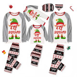 Christmas Matching Family Pajamas Elf Squad Gray Pajamas Set