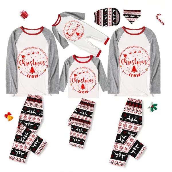 Christmas Matching Family Pajamas Making Memories Together Crew Gray Pajamas Set