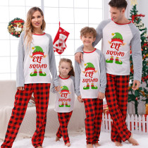 Christmas Matching Family Pajamas Elf Squad Gray Pajamas Set