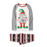 Christmas Matching Family Pajamas I'm On The Naughty List And I Regret Nothing Gray Pajamas Set
