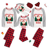 Christmas Matching Family Pajamas Christmas Crew Santa Claus Gray Pajamas Set