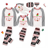 Christmas Matching Family Pajamas What The Elf Gray Pajamas Set
