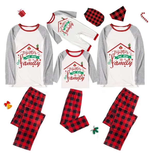 Christmas Matching Family Pajamas Together We Are Family Gray Pajamas Set