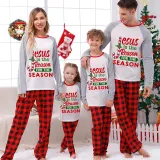 Christmas Matching Family Pajamas Jesus Is The Reason For The Season Gray Pajamas Set