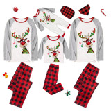 Christmas Matching Family Pajamas Deer With Colorful Balls Gray Pajamas Set