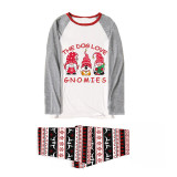 Christmas Matching Family Pajamas The Dog Love Gnomies Gray Pajamas Set