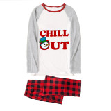Christmas Matching Family Pajamas Chill Out Snowman Gray Pajamas Set