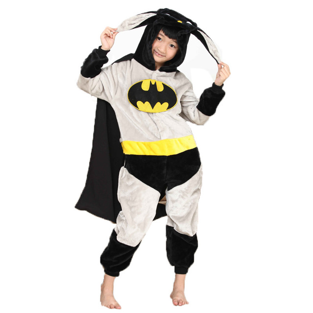Kids Grey Bat Onesie Kigurumi Pajamas Kids Animal Costumes for Unisex Children