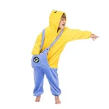 Family Kigurumi Pajamas Yellow Cartoon Onesie Cosplay Costume Pajamas For Kids and Adults