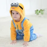 Family Kigurumi Pajamas Yellow Cartoon Onesie Cosplay Costume Pajamas For Kids and Adults