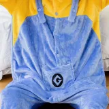 Family Kigurumi Pajamas Yellow Cartoon Onesie Cosplay Costume Pajamas For Kids and Adults