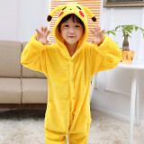 Kids Yellow Onesie Kigurumi Pajamas Kids Cartoon Costumes for Unisex Children
