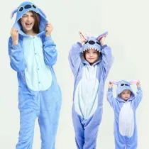 Family Kigurumi Pajamas Blue Monster Animal Onesie Cosplay Costume Pajamas For Kids and Adults