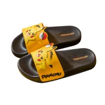 Toddlers Kids Adult 3D Yellow Flat Beach Home Bath Summer Slippers