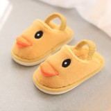 Toddlers Kids Plush Yellow Duck Flannel Warm Winter Home House Slippers