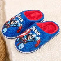 Toddlers Kids Blue Flannel Warm Winter Home House Slippers