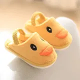 Toddlers Kids Plush Yellow Duck Flannel Warm Winter Home House Slippers
