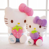 Cute Cat Fruits Strawberry Grape Soft Stuffed Plush Animal Doll for Kids Gift