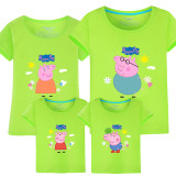 Matching Family Prints Pig Family T-shirts