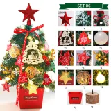Christmas LED Light Up Xmas Tree with Snowflake and Balls Accessories Christmas Home Decoration