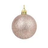 Merry Christmas 12 Pieces 6cm Flower Painted Matte Christmas Tree Ornaments Hanging Balls Decoration