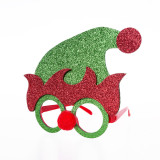 Merry Christmas Elf Hat Xmas Glasses Frames Christmas Gift Decoration
