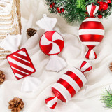 Merry Christmas 16CM PVC Painted Candy Christmas Tree Ornament Decoration
