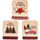 Christmas Plaid Cars and Christmas Tree Home Chair Covers Christmas Home Decor