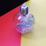 Merry Christmas 3 Pieces 8cm Transparent Streamer Christmas Tree Ornaments Hanging Balls Decoration
