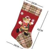 Christmas Cartoon Woven Handwork Santa Claus Gift Socks Bag Christmas Ornament Decoration