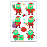 Christmas 16 PCS Santa Claus and Hat Luminous Tattoo Stickers Christmas Gift Decotation
