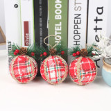 Merry Christmas 3 Pieces Pine Nuts Tree Ornaments Hanging Balls Decoration