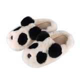 Kids Adult Cute Panda Cotton Family Matching Couple Winter Slipper Non-slip Warm Home Shoes