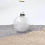 Merry Christmas 3 Pieces 6cm Ribbon Christmas Tree Ornaments Hanging Balls Decoration