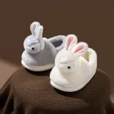 Toddler Kids Cartoon Bunny Cotton Winter Warm Home Non-slip Rabbit Shoes