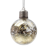 Merry Christmas 3 Pieces 8cm Transparent Streamer Christmas Tree Ornaments Hanging Balls Decoration