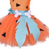 Cute Pumpkin Funny Bone Costume Halloween Carnival Party Toddler Girls Princess Ballet Dress Tutu Dress Sleeveless