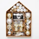 Merry Christmas 70 Pieces Christmas Tree Ornaments Hanging Balls and Stars Decoration