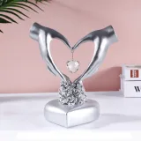 Hand Heart and Love Heart Ornament Valentine Gift Resin Craft